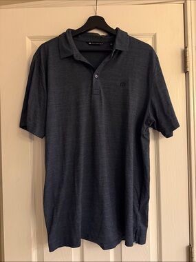 Travis Mathew Men's Navy Heather Polo